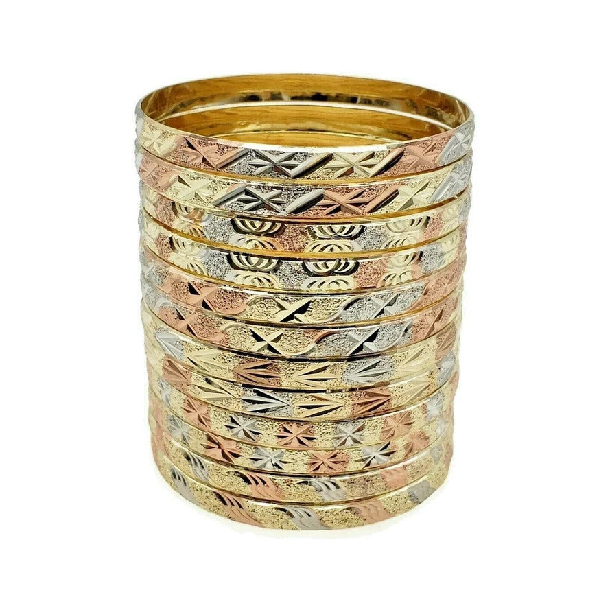 Multicolor Gold Plated Bangle Set