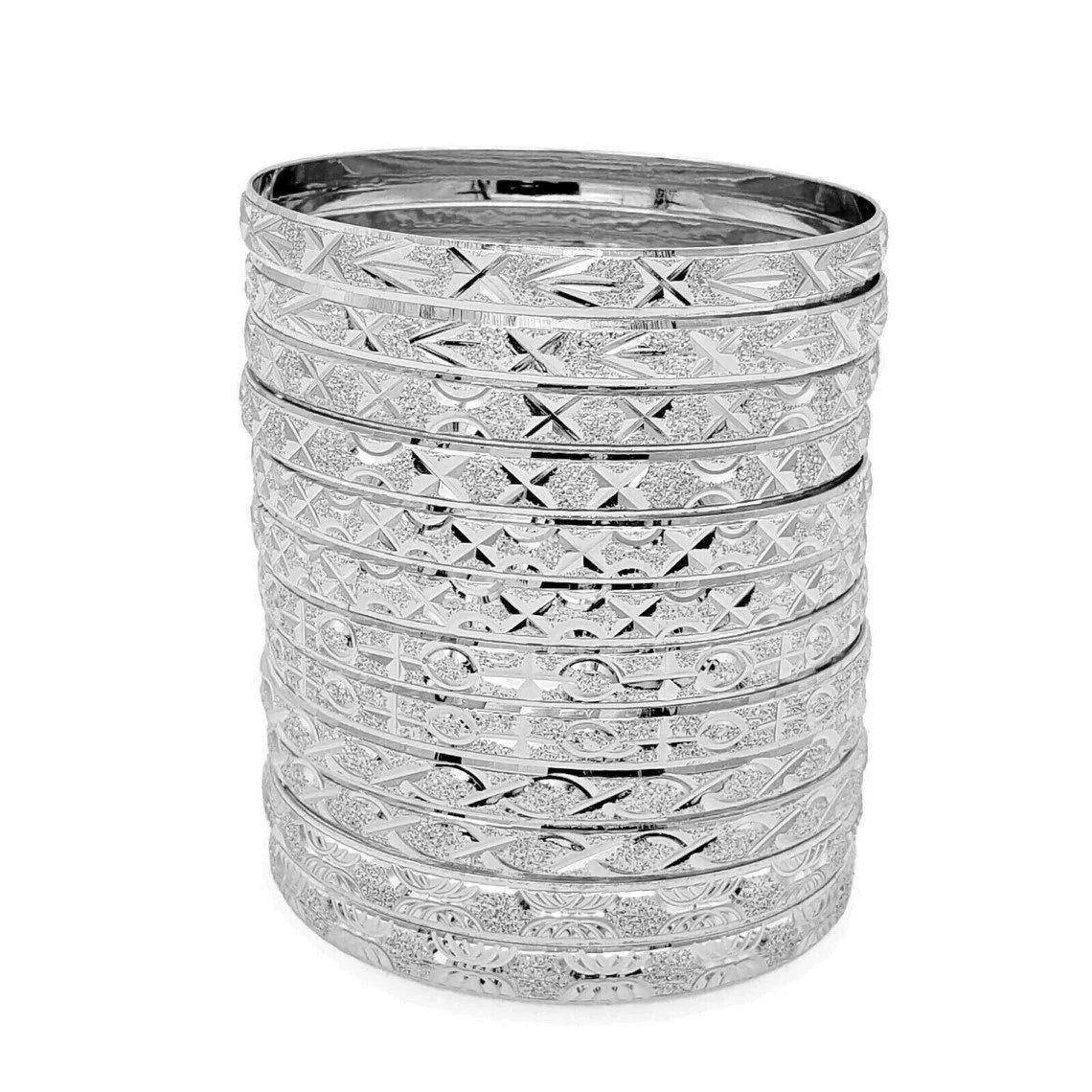 Silver Plated Bangle Set